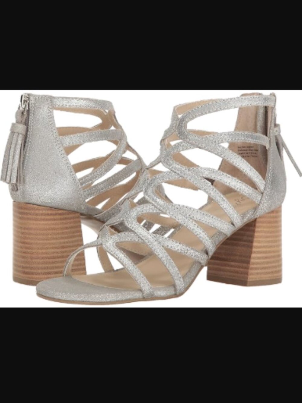 NIB Seychelles Metallic Silver Sandals, 8.5
